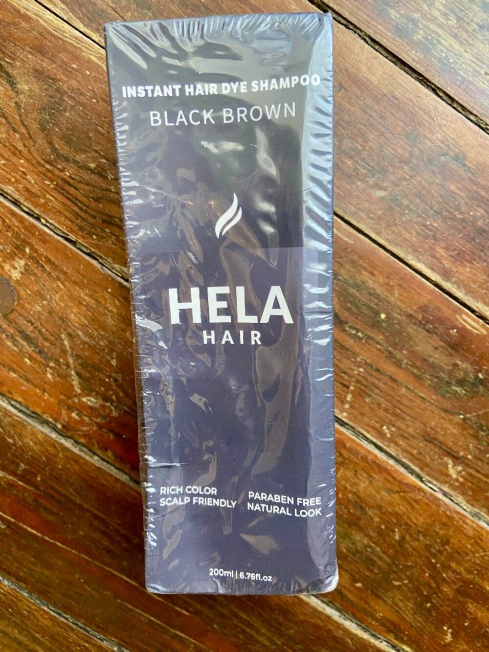 HELA Hair Instant Hair Dye Shampoo, 6.76 fl oz ~ Black Brown, NIB Factory Sealed